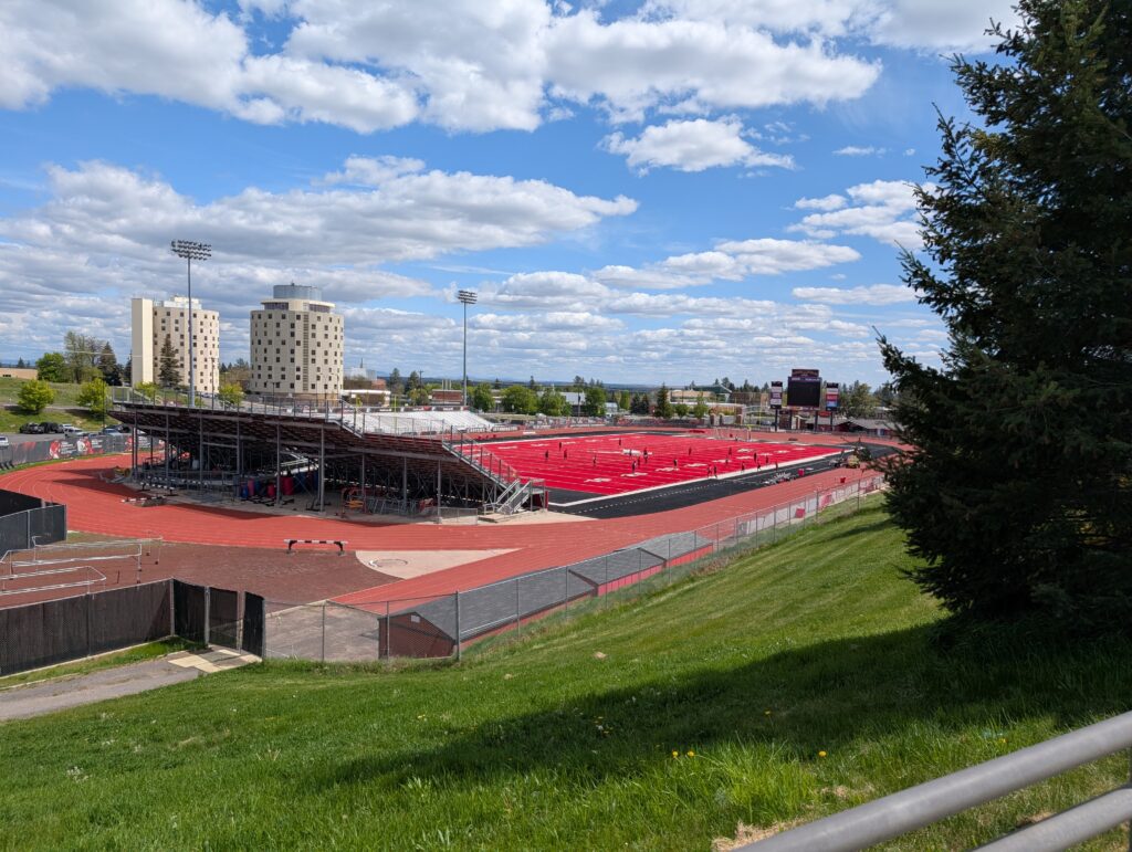 Eastern Washington University red football field