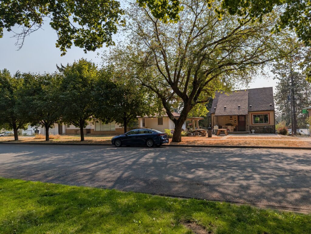 Homes across from Sutton Park